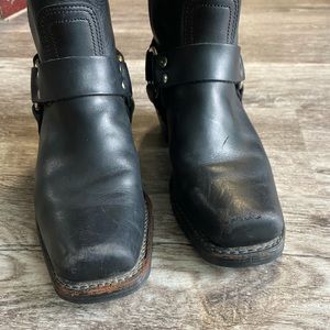 Black Frye moto boot